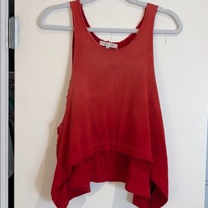 Urban outfitters red cropped sweater tank